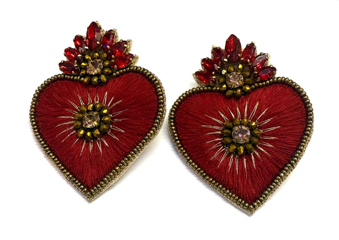 Cassiopeia embroidered earrings