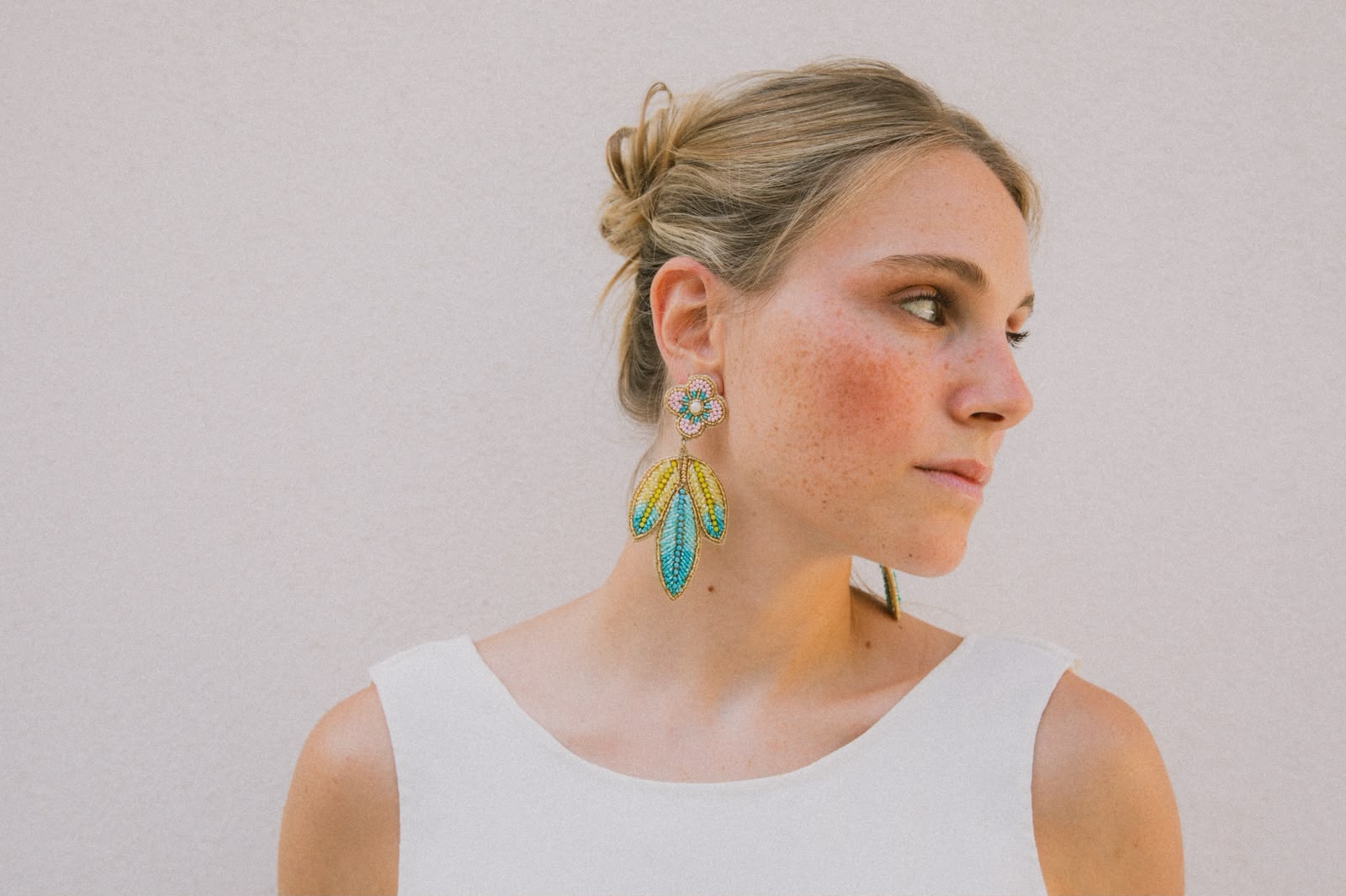 Boucles d'oreilles brodées Amalia