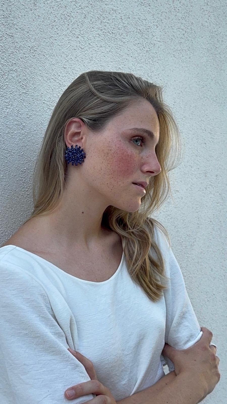 Boucles d'oreilles brodées Auria
