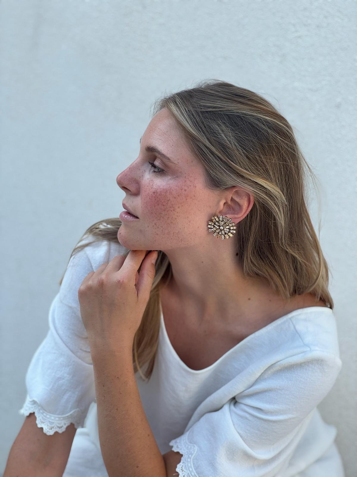 Boucles d'oreilles brodées Auria