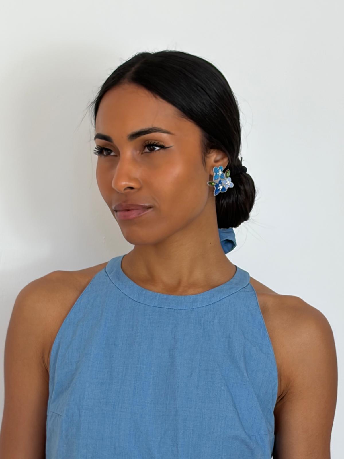 Boucles d'oreilles brodées LISA