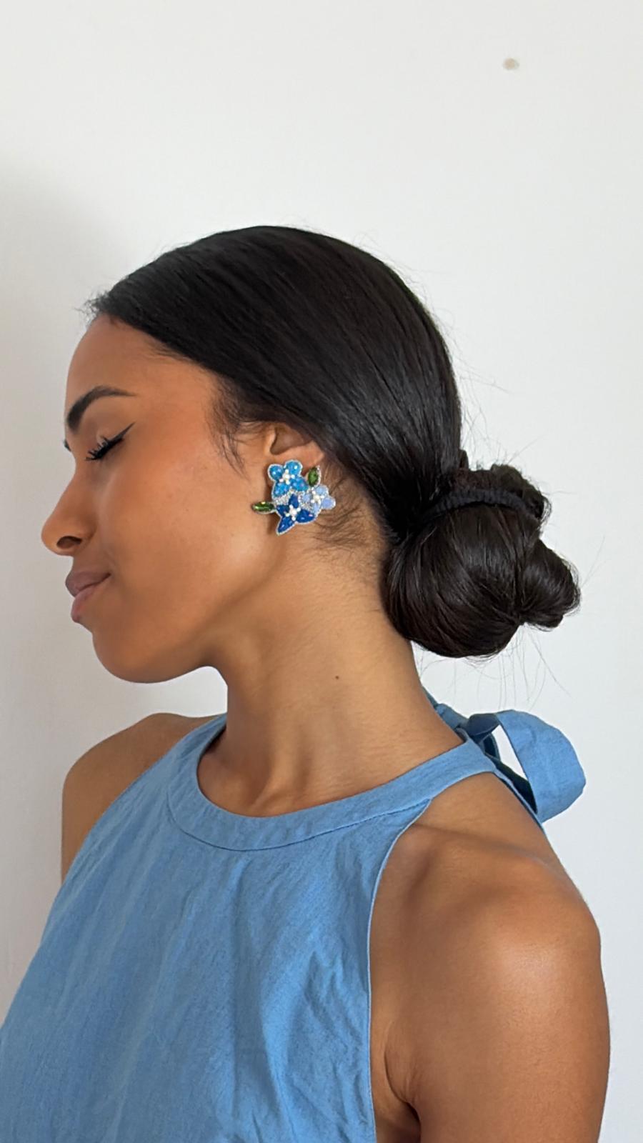 Boucles d'oreilles brodées LISA