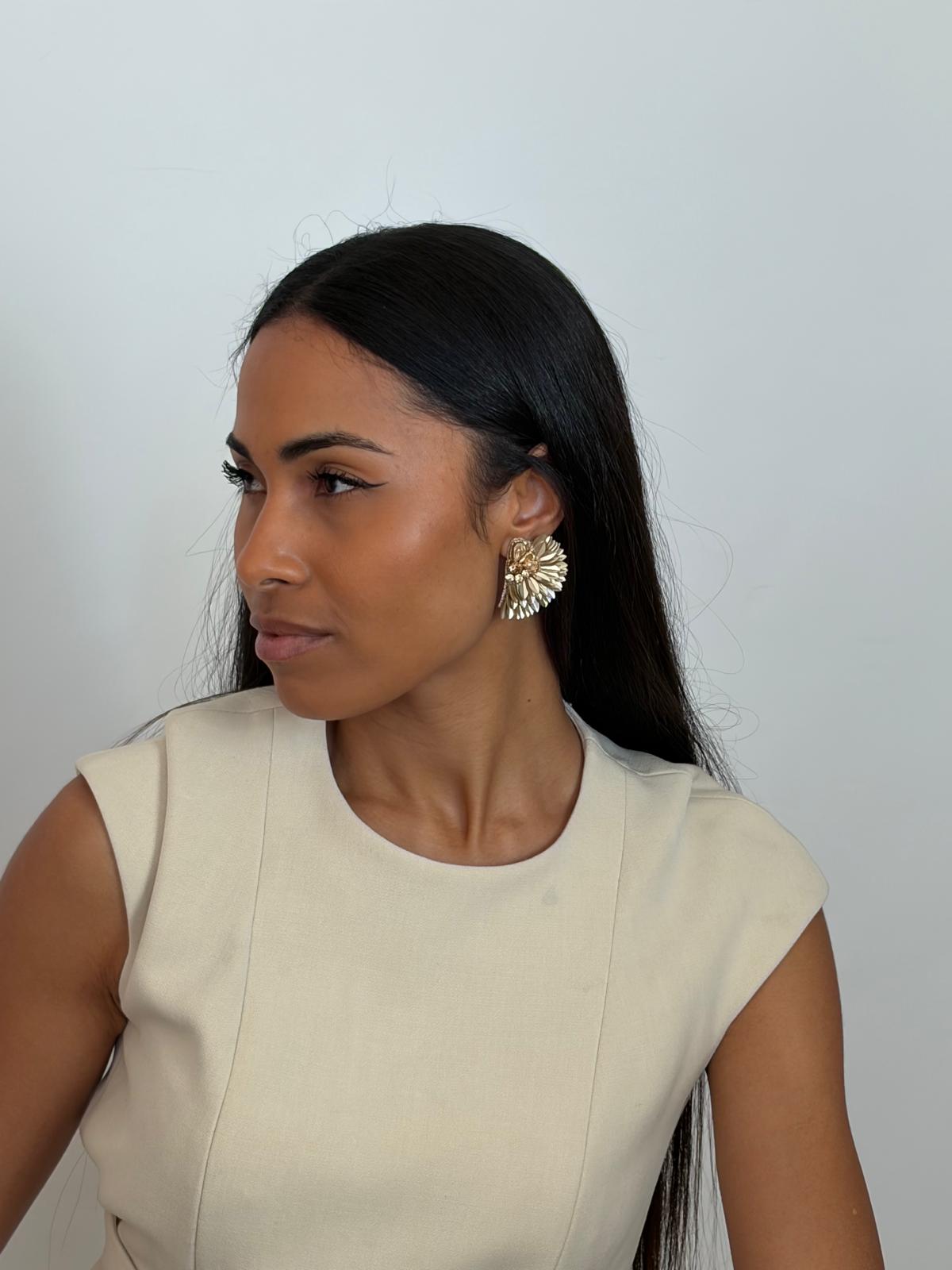 Boucles d'oreilles brodées ISÉE