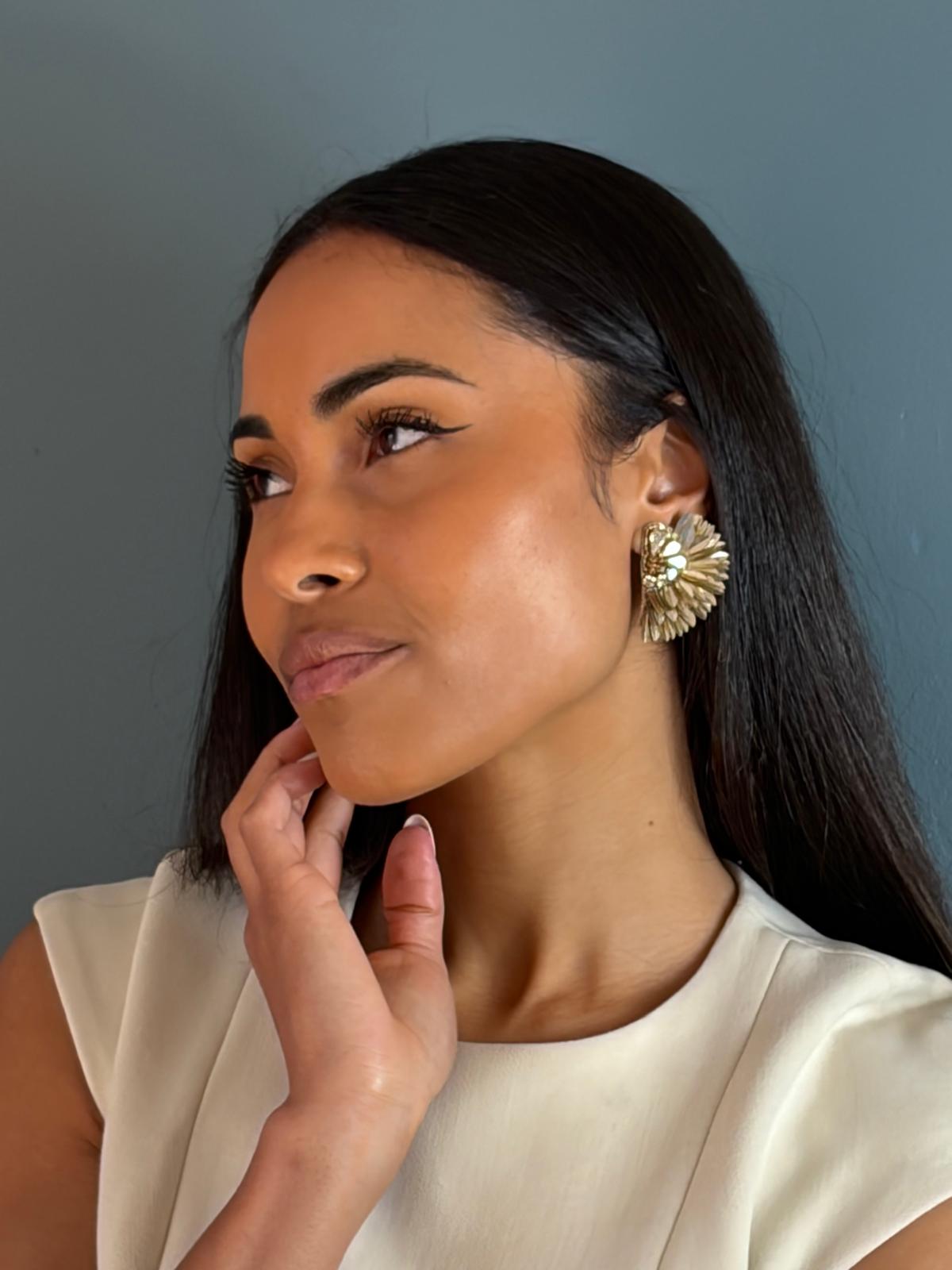 Boucles d'oreilles brodées ISÉE