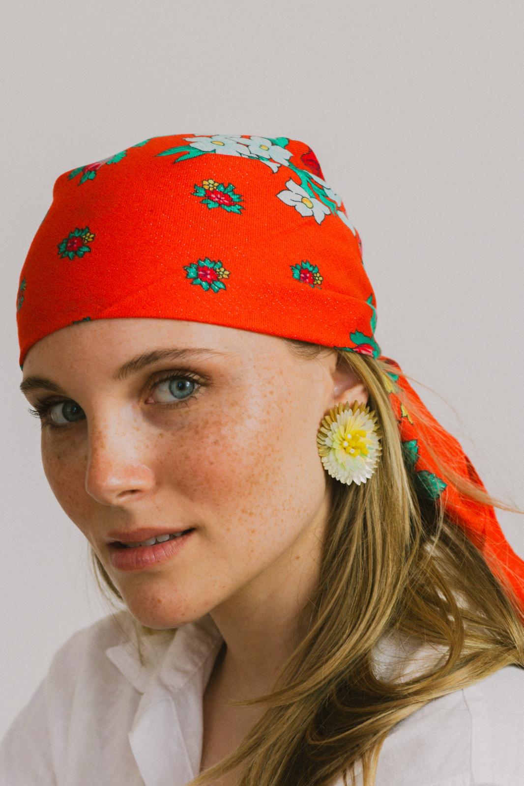 Boucles d'oreilles brodées ZINNIA