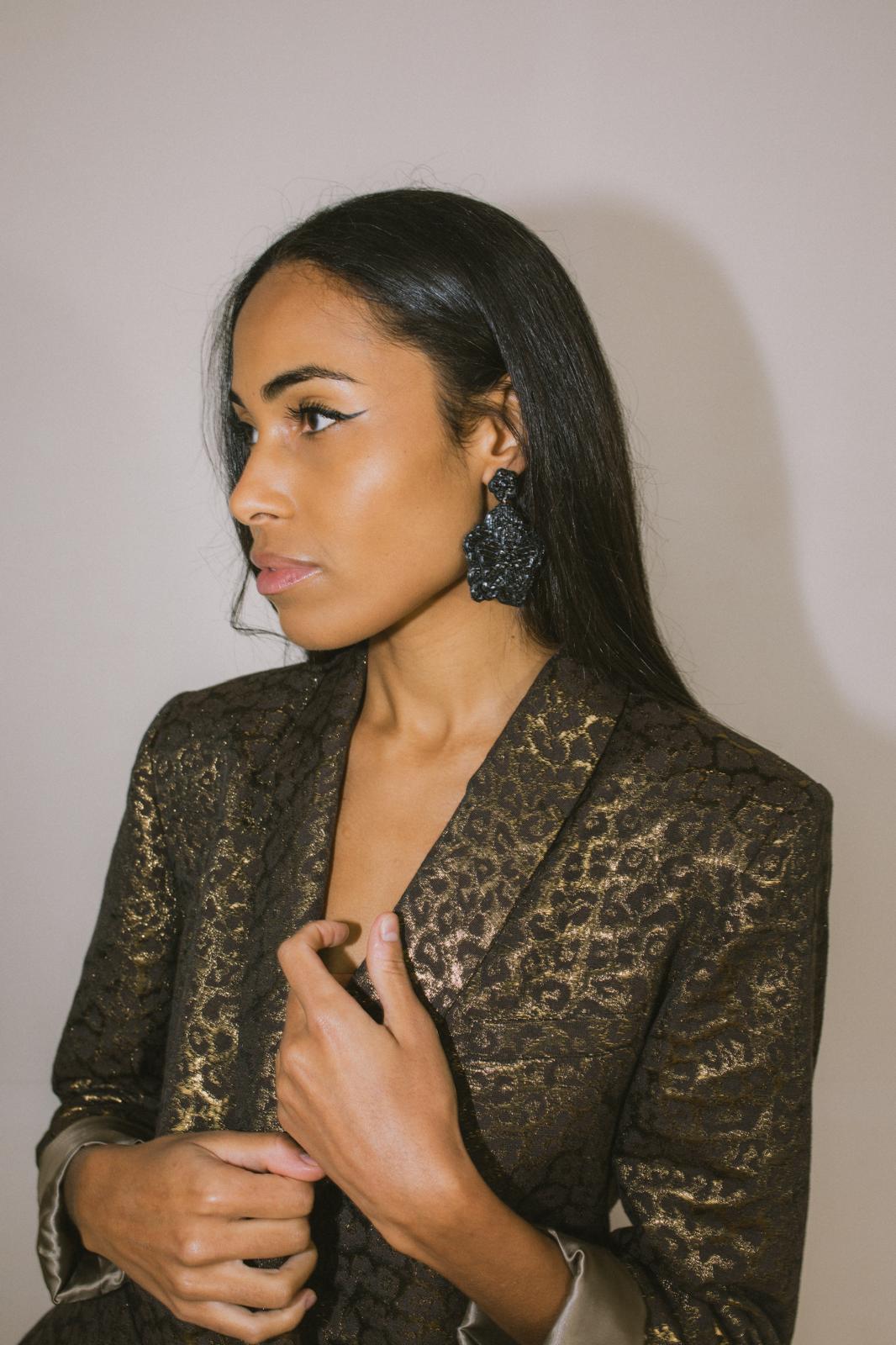 Cassiopeia embroidered earrings