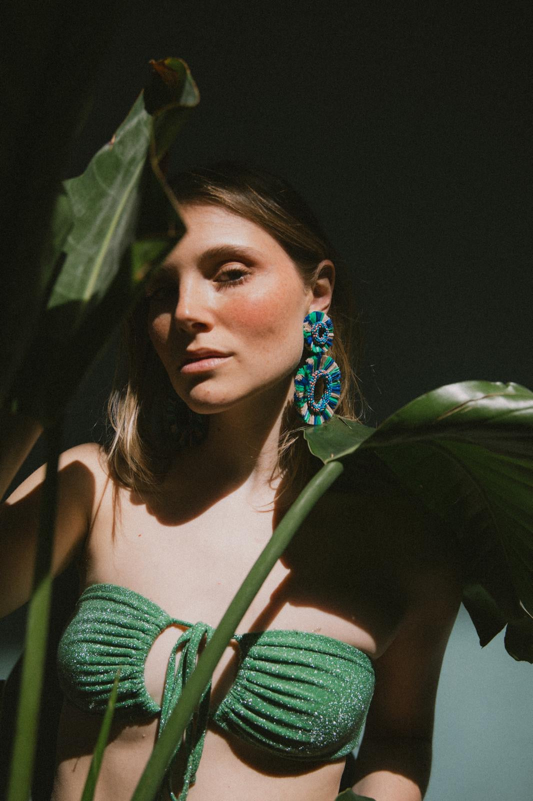 Cassiopeia embroidered earrings