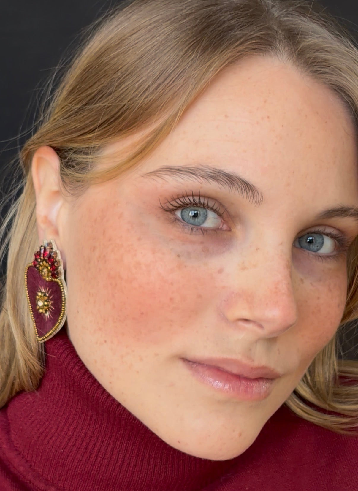 Cassiopeia embroidered earrings