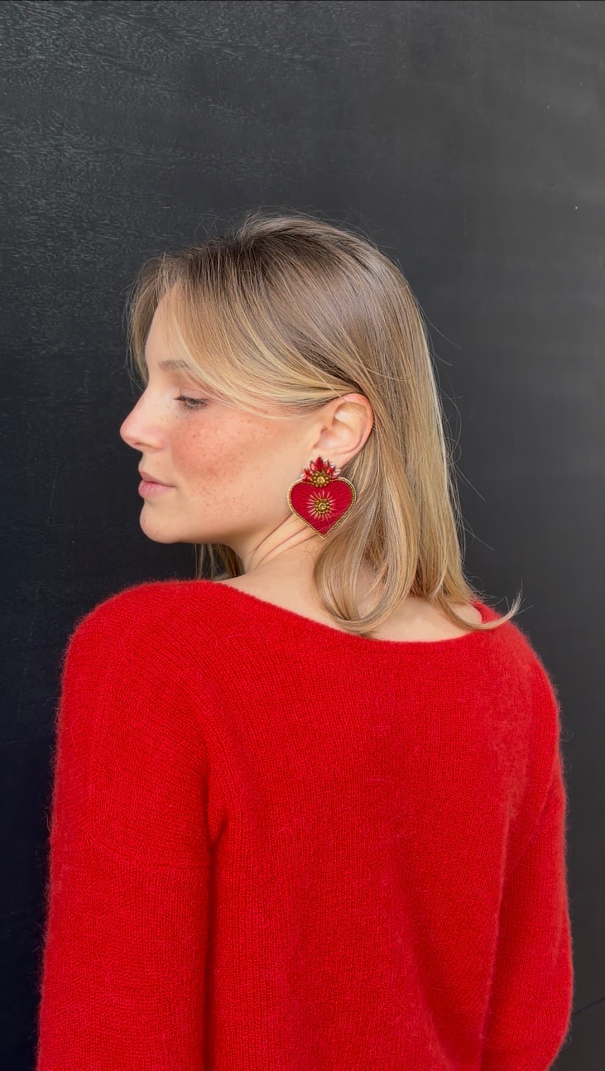 Cassiopeia embroidered earrings