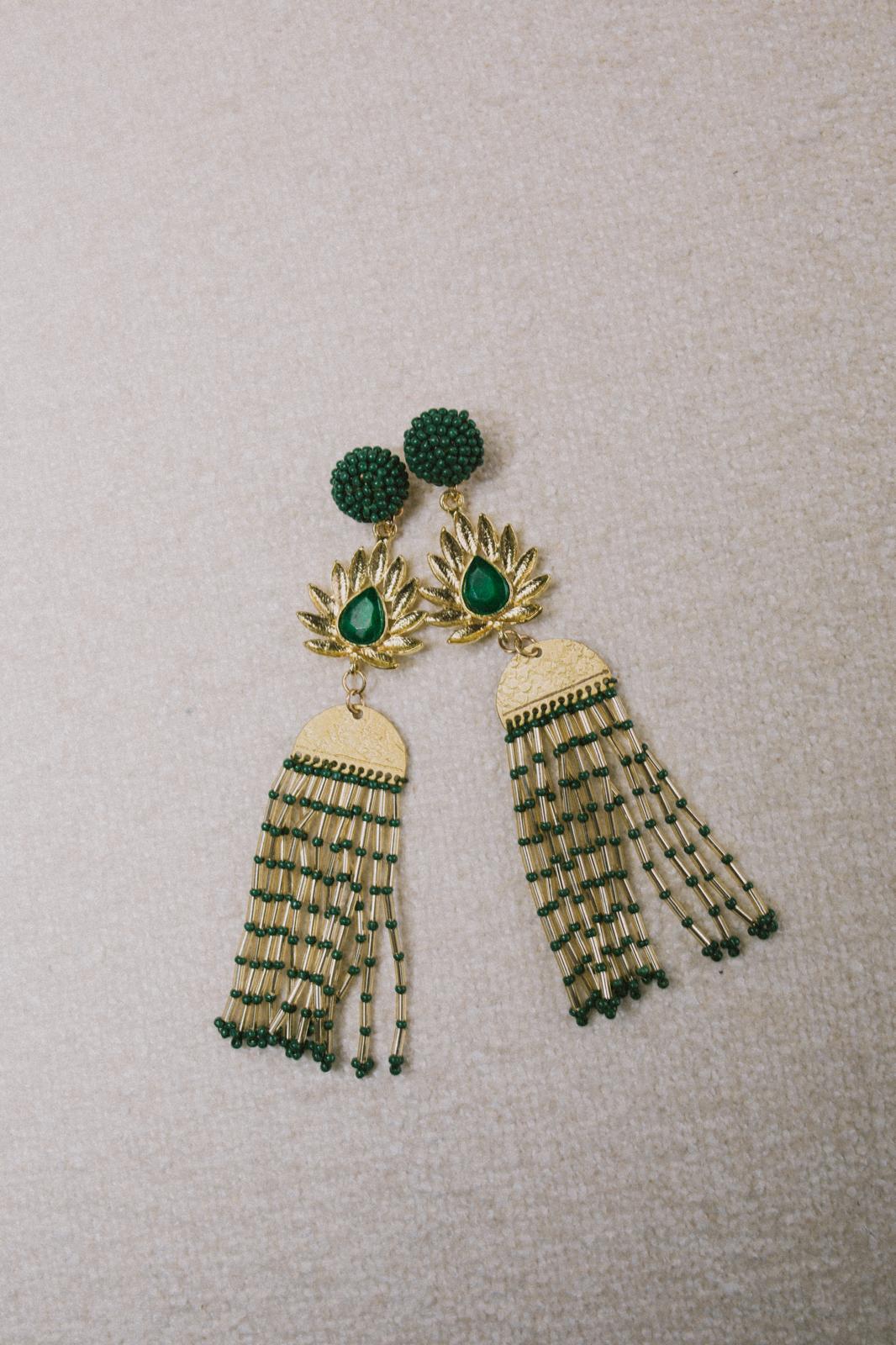 Cassiopeia embroidered earrings