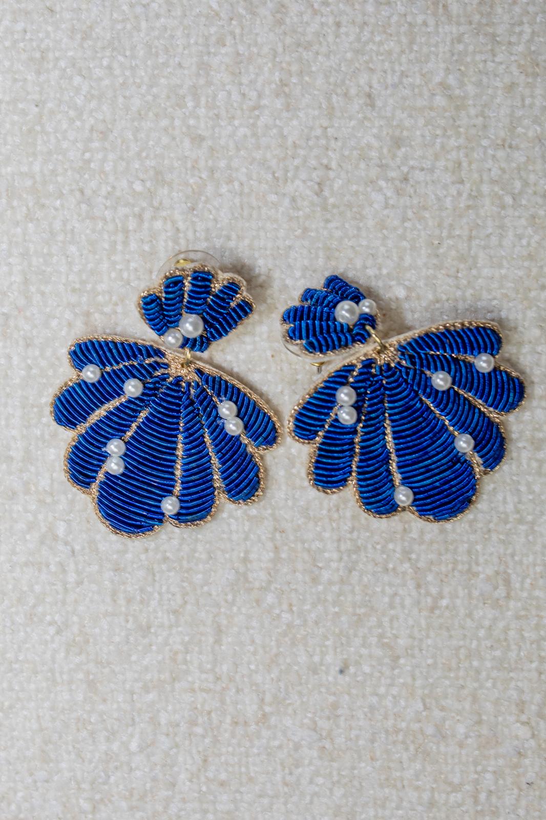 Cassiopeia embroidered earrings