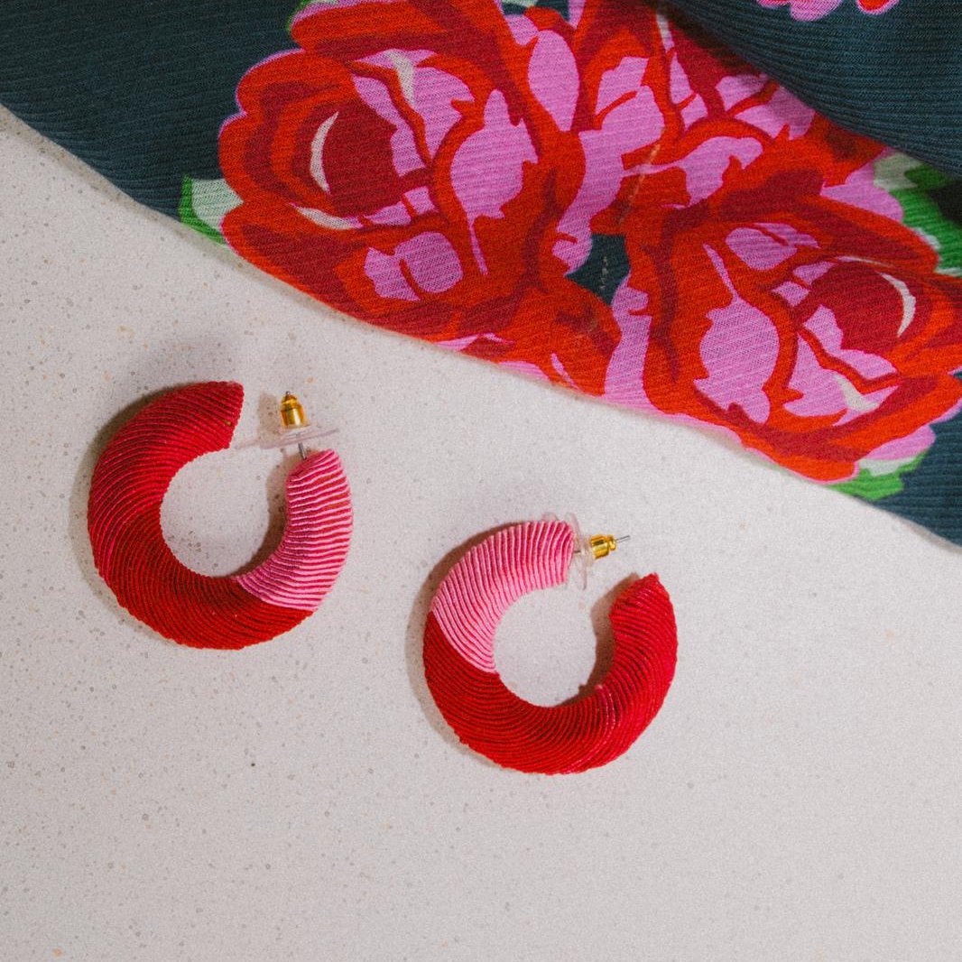 Cassiopeia embroidered earrings